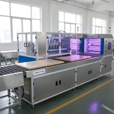Σύνθετη γραμμή επικαλύψεως μεταφοράς UV LED για οικολογικά φιλικά φινίρισμα σε σύνθετα πλαίσια ξύλου
