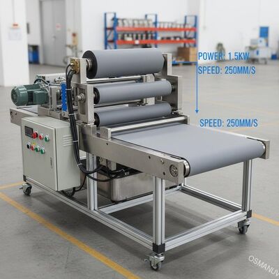 1.5KW 250mm διαμέτρων αντίστροφη ρόλων επιστρώματος ζώνη μεταφορέων μηχανών επίπεδη