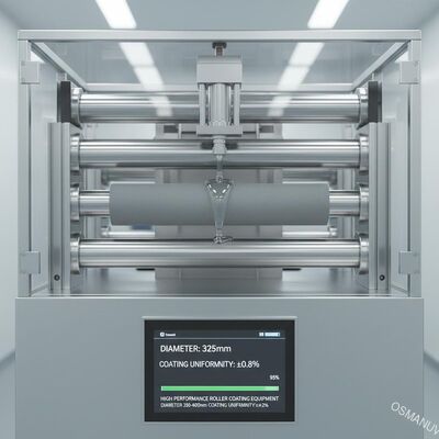 Εξοπλισμός επικαλύψεως κυλίνδρων υψηλών επιδόσεων Διαμέτρου 200-400 mm Ομοιότητα επικαλύψεως ≤±2%