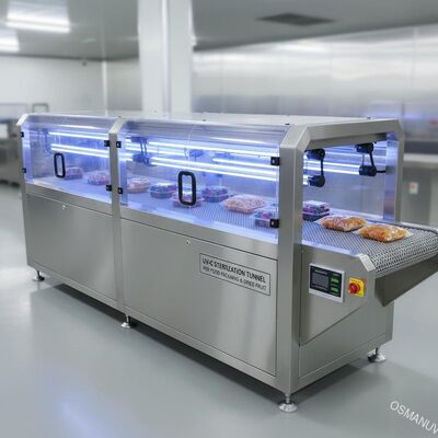 Τύνη αποστείρωσης UV-C για διαφανή συσκευασία τροφίμων και αποξηραμένα φρούτα - Συνοδευτικό ενδογραμμικό σύστημα