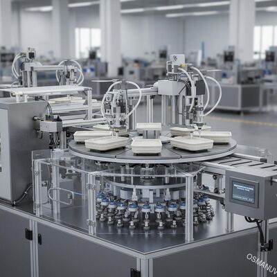 Η γραμμή παραγωγής περιστρεφόμενης βάσης κενού για την προσρόφηση πάλης με το σχήμα της επικάλυψης σπιν
