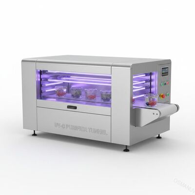 Σήραγγα αποστείρωσης UV-C υψηλής έντασης για διαφανείς συσκευασίες τροφίμων
