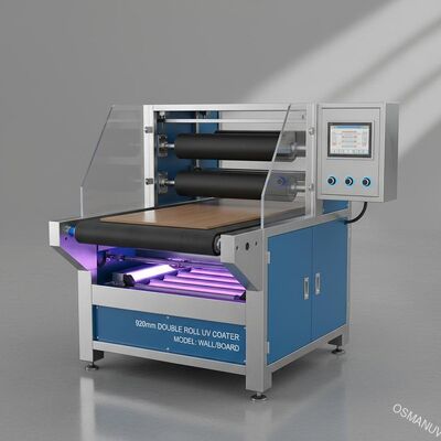 Coater ρόλων πλάτους 920mm διπλή UV μηχανή για τον τοίχο/τον πίνακα