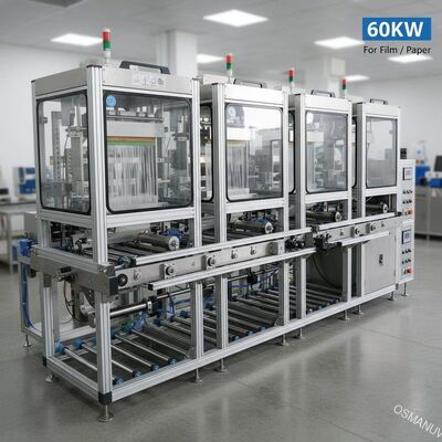 Τεσσάρων σταδίων μεταβιβάζοντας μηχανή 60KW επιστρώματος κουρτινών για την ταινία/το έγγραφο