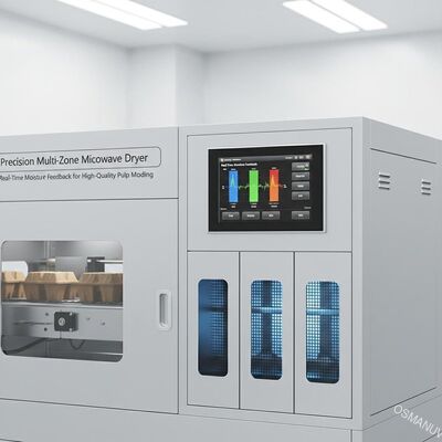 Στεγνωτήριο Μικροκυμάτων Πολλαπλών Ζωνών Ακριβείας με Ανατροφοδότηση Υγρασίας σε Πραγματικό Χρόνο για Χύτευση Πολτού Υψηλής Ποιότητας
