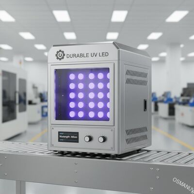 Ανθεκτικός μηχανισμός στεγνώσεως UV LED για γραμμή παραγωγής - μήκος κύματος 365nm 300mm*300mm*400mm