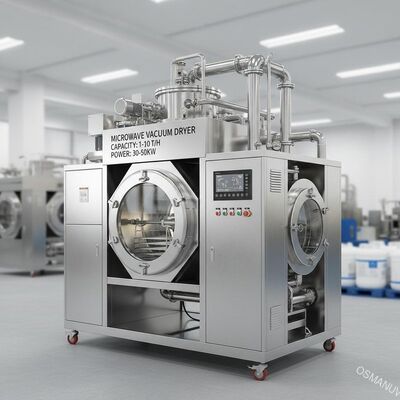 30-50KW Προσαρμοσμένο εξοπλισμό στεγνώσεως κενού μικροκυμάτων Δυνατότητα 1-10T/H