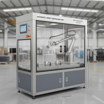 1100mm * 410mm * 1100mm αυτόματη μηχανή επικάλυψης ψεκασμού με διάμετρο 1,0-1,5mm ψεκασμού