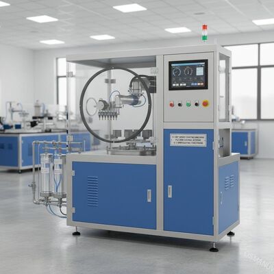 0-180° Μηχανή επικάλυψης με ψεκασμό με σύστημα ελέγχου PLC/HMI για πάχος επικάλυψης 0,1-3 mm
