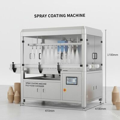 1100mm * 410mm * 1100mm Μηχανή ψεκασμού επίστρωσης για δοχεία με χαρτοπολτό τροφίμων
