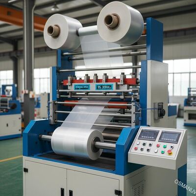 Μηχανή στρώσης ταινιών χωρητικότητας 3000 kg με επανέλιξη και ταχύτητα επανέλιξης 0-100m/min