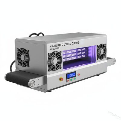 Μεγάλη ταχύτητα 1-10m/min Υπεριώδης μηχανή στεγνώσεως LED με ψύξη αέρα