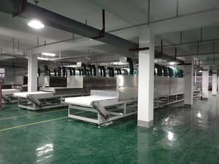 Βιομηχανική μηχανή στεγνωτήρα μικροκυμάτων 380V 10m/min για κουτί ή κουτί μεσημεριανού φαγητού