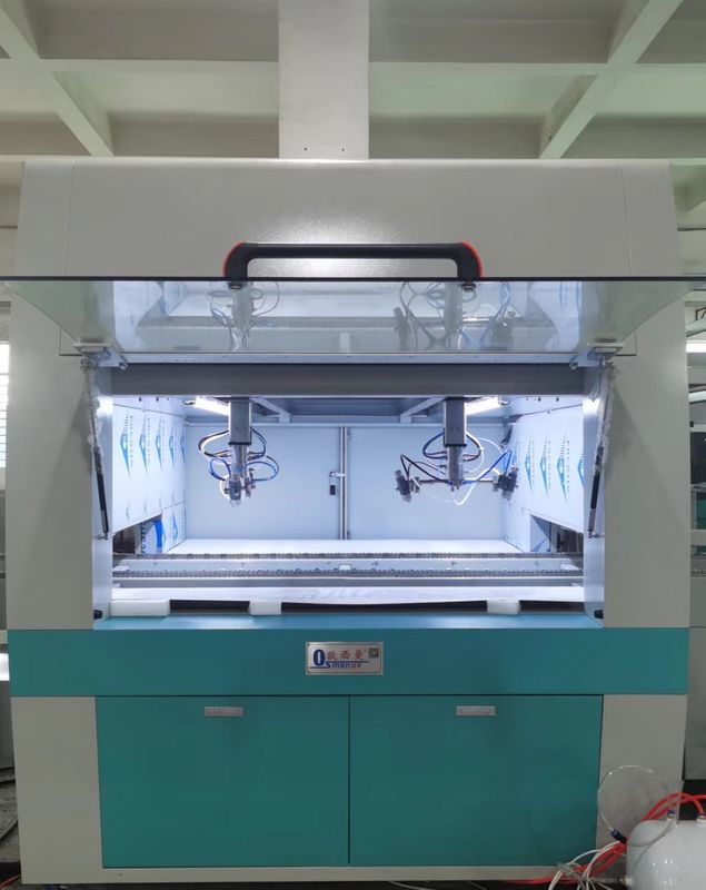 1100mm * 410mm * 1100mm αυτόματη μηχανή επικάλυψης ψεκασμού με διάμετρο 1,0-1,5mm ψεκασμού