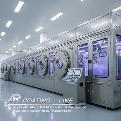 Anti-Reflective (AR) Coating Line for Solar Glass,Insulation Board,Acrylic,Furniture Board - Fully Automatic Magnetron Sputtering System