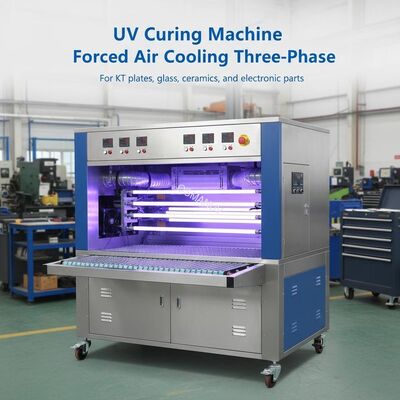 UV Curing Machine Forced Air Cooling Three-Phase Company For KT plates or glass or ceramics or electronic parts