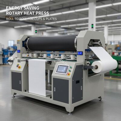 Energy Saving Rotary Heat Press Machine Roll To Roll For Cups Plates