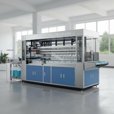 6000mm×2200mm×1400 Mm Curtain Coater Machine For Wide Range Of Coating Needs