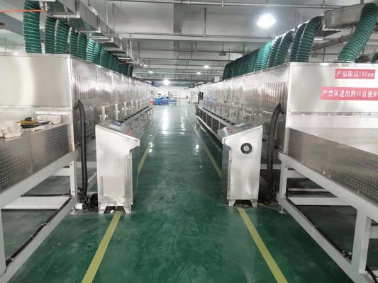 17530mm × 1600mm × 1100mm Σκούπι για στεγνώσεις μικροκυμάτων για ακριβή έλεγχο θερμοκρασίας σε 80C